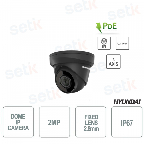 IP Onvif Poe Huundai Outdoor-Dome-Kamera 2MP ir 30m
