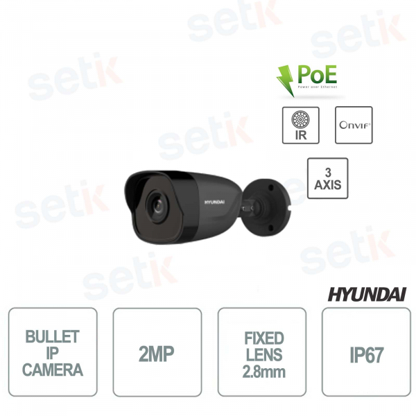 IP-Bullet-Kamera IP Onvif Poe Hyundai 2MP ir 30m im Freien