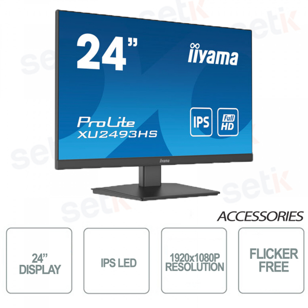 24 Zoll Monitor ProLite IPS-Technologie HDMI Display Port VGA Full HD 1080P Lautsprecher flimmerfrei Blaulichtschutz