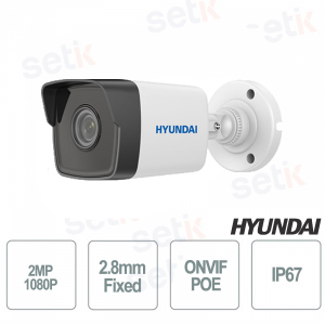 Cámara de videovigilancia Hyundai 2MP bullet 2.8mm IR Onvif PoE