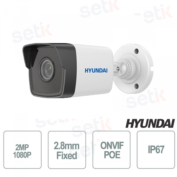 Hyundai 2MP bullet 2.8mm IR Onvif PoE video surveillance camera