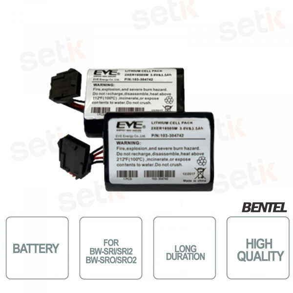 Batterie pour BW-SRI / SRI2 et BW-SRO / SRO2 Bentel