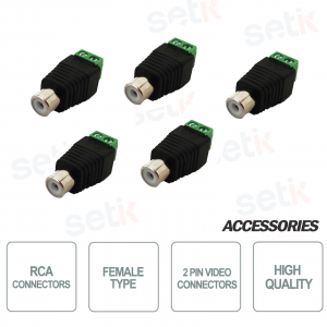 5XRCA-2PINF - Connecteur 5 RCA vers 2 broches 