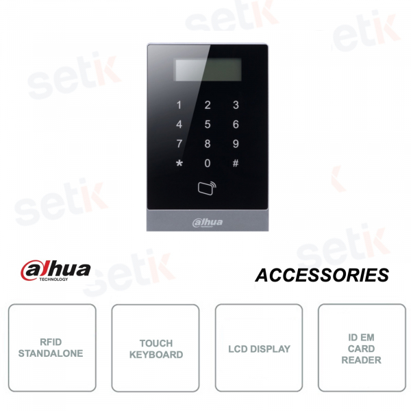 ASI1201A-D – Dahua – Eigenständiger RFID-Leser mit Anschluss an PC und Touch-Tastatur und LCD-Bildschirm