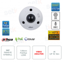IPC-EBW8842-AS - IP Camera PoE ONVIF® Fisheye - WizMind - 8MP - 1.85mm lens - Video Analysis - Alarm - Mic