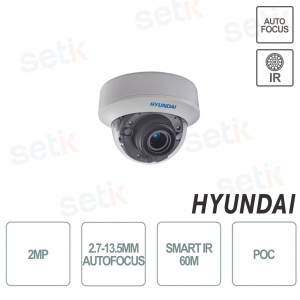 Cámara de videovigilancia Hyundai Dome PoC 2MP 2.7-13.5 mm con IR60M Autofocus