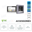 Kit videoportero - Puesto de videoportero y monitor IP PoE táctil de 7 pulgadas