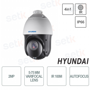 2MP PTZ Analog Dome Camera 5-75mm Lens 15x Optical Zoom 16x Digital Zoom Autofocus IP66