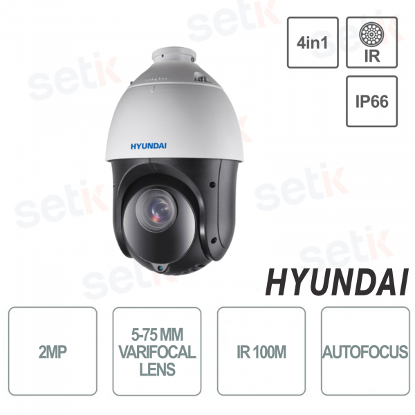 Analoge 2-MP-PTZ-Dome-Kamera 5-75-mm-Objektiv 15-facher optischer Zoom 16-facher digitaler Zoom Autofokus IP66