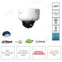 Telecamera dome Full Color - IP PoE ONVIF® - 4MP - 2.7-12mm - IR 40m - AI  Series - Audio - Microfono - Allarme