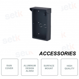 Cover anti-pioggia - Per montaggio a parete - Colore nero - In alluminio AL 5052