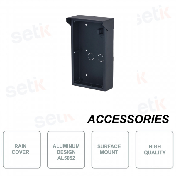 Protector de lluvia - Para montaje en pared - Color negro - En aluminio AL 5052