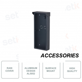 Regenschutz - Schwarze Farbe - Aus Aluminium AL 5052 - Mit Sonnenschutz