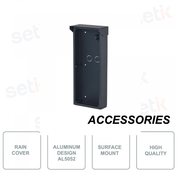 Protector de lluvia - Color negro - En aluminio AL 5052 - Con protección solar