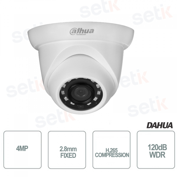 Telecamera Dome Dahua 4MP IP Onvif PoE -  Versione S4