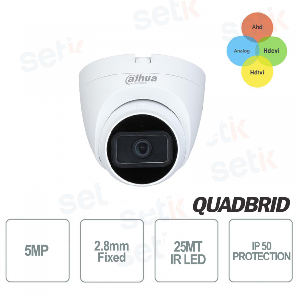 Dahua 5 MP Hybrid 4in1 Video Surveillance Camera 2 IR LEDs 2.8 MM