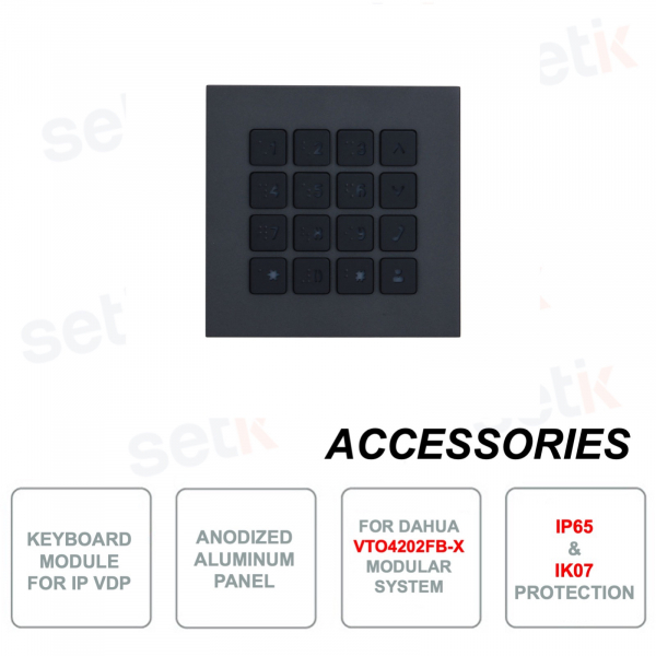 Extension module - With backlit alphanumeric keypad - IP65 and IK07