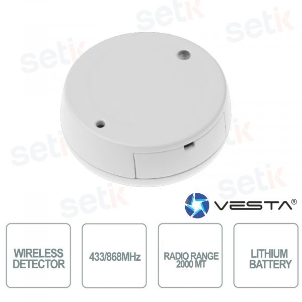 Detector de alarma de rotura de cristal y vibración Vesta 868MHz