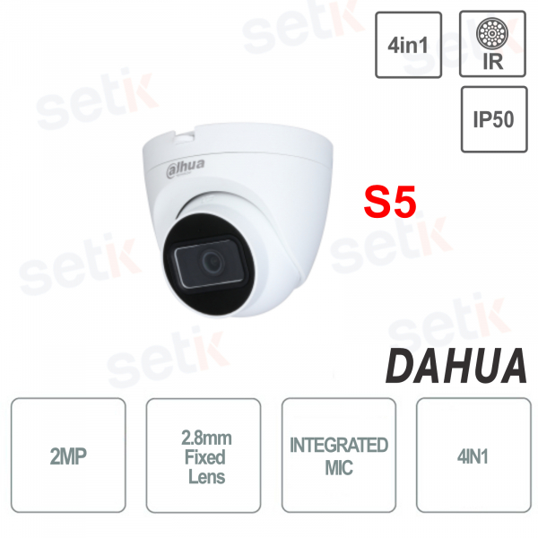DOME-Kamera 4in1 2MP 2,8m ir25 ip50 Mikrofon