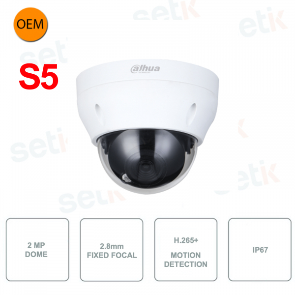 Fixed-Focal Network Dome Outdoor IP Camera - PoE - S5 Version