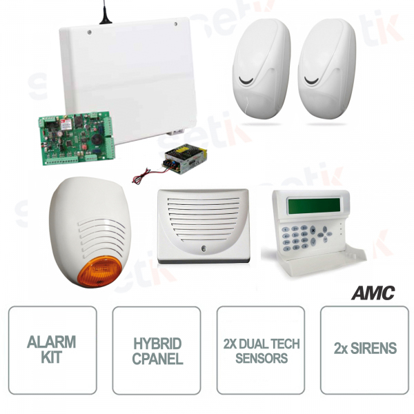 AMC Professional Home Alarm Kit mit Sensoren KIT 501 C24GSM-PLUS