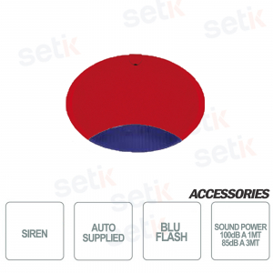 Sirena da esterno autoalimentata scocca Rossa lampeggiante Blu - AMC