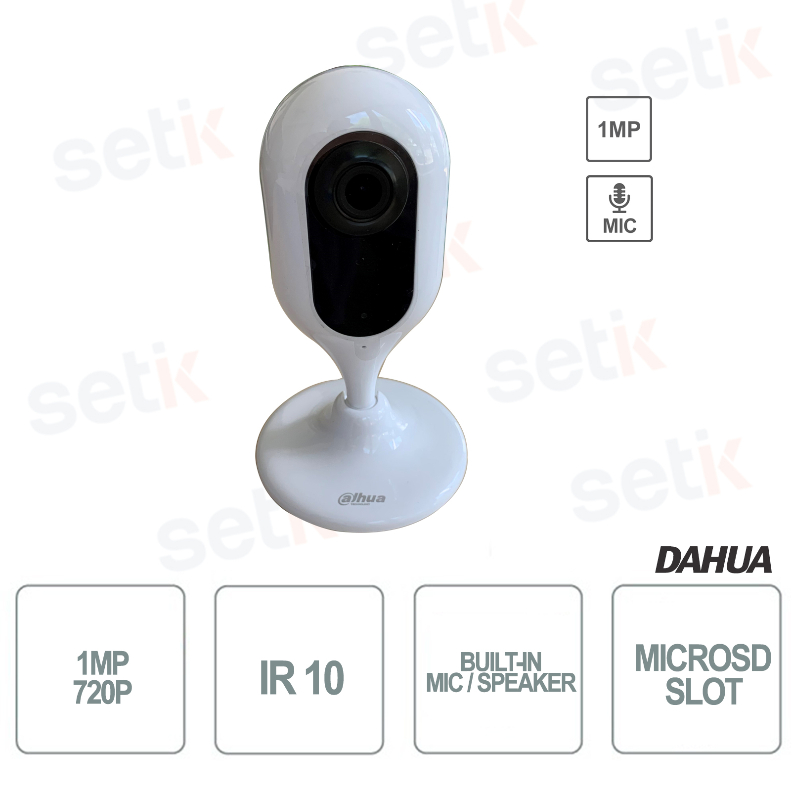 IPC-C12 - Dahua Mini telecamera IP WiFi 1MP Audio IR 