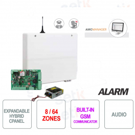 Centrale allarme 8 zone espandibile a 64 GSM - AMC