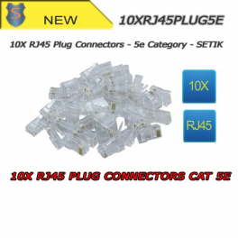 10x Conectores PLUG RJ45 CAT 5E - SETIK