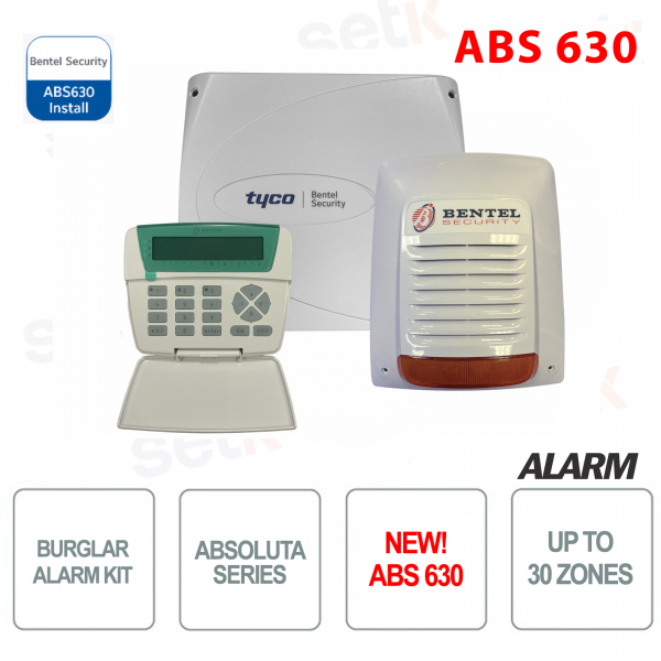 Complete Kit Bentel Central Alarm Home Professional 30 Zones Absoluta 630