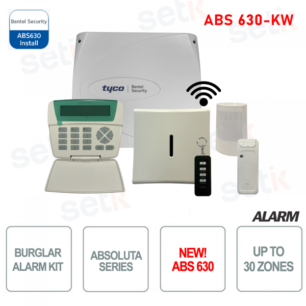 Complete Kit Bentel Professional Home Alarm Central 30 Zones Absoluta 630 Wireless PowerG
