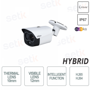 Hybrid-Wärmebildkamera Eureka-Serie 4MP Künstliche Intelligenz Onvif PoE Dahua