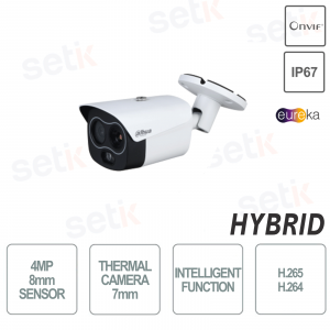 Caméra Bullet Thermique Hybride Série Eureka 4MP Intelligence Artificielle Onvif PoE Dahua