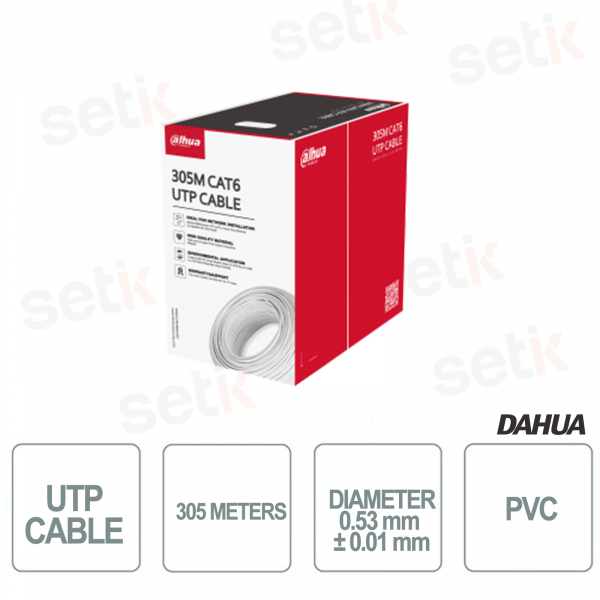Dahua UTP 305 Mètres - CAT6e - PVC - Câble Dahua