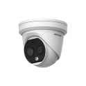 Hikvision Bi-spectrum Thermal Turret Camera 6.9mm and 6.4mm Visible IP66 PoE Video Analysis