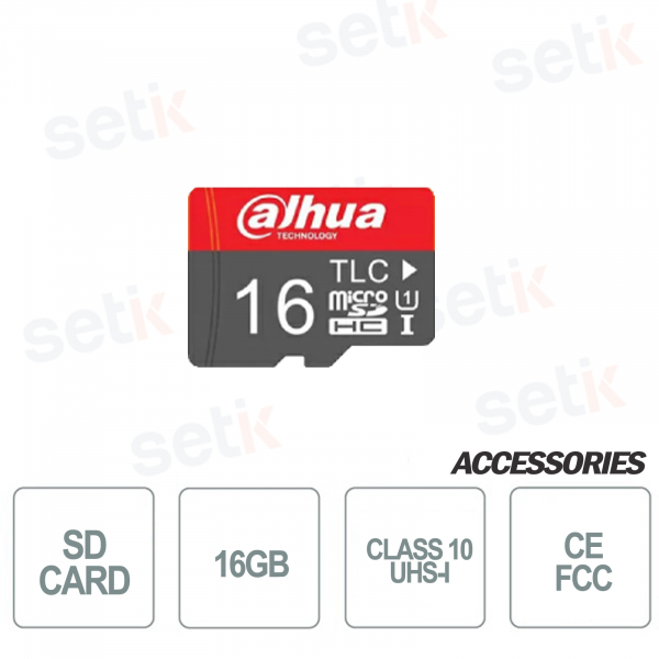 Scheda SD - 16GB - Classe 10 UHS-I - DAHUA