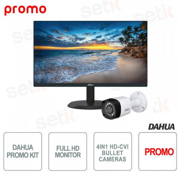 Promo | Dahua Full HD 21.5 Inch VGA HDMI Monitor KIT with HAC-HFW1000RM-S3 Outdoor Camera