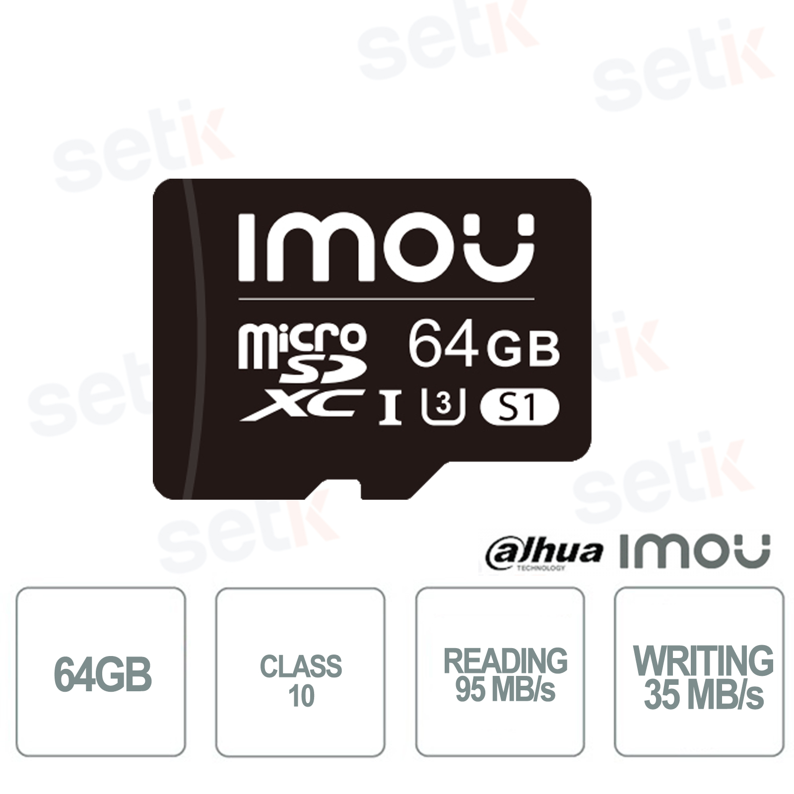 Carte micro SD 128Go, DAHUA, UHS-I 100MB/s, Class10
