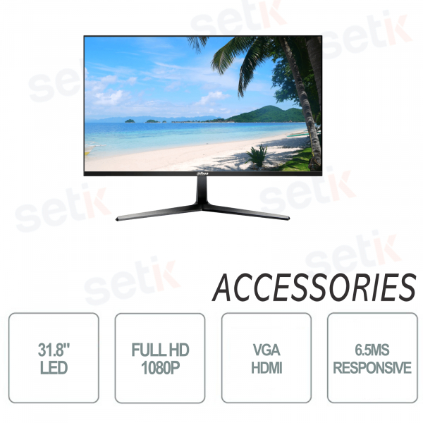 Monitor LED Full HD 1080p de 23,8 pulgadas - 6,5 ms - 60 Hz - VGA - HDMI