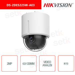 DarkFighter Network Speed Domo Camera Hikvision 2MP 4.8 mm - 120 mm 25X Audio PoE Alarma