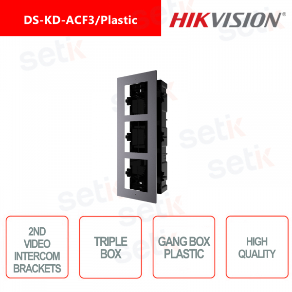 Hikvision - Módulo empotrable triple - Caja de plástico
