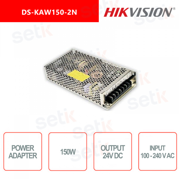 Adaptador de corriente Hikvision - Fuente de alimentación de 150 W - Salida de 24 V - Indicador LED
