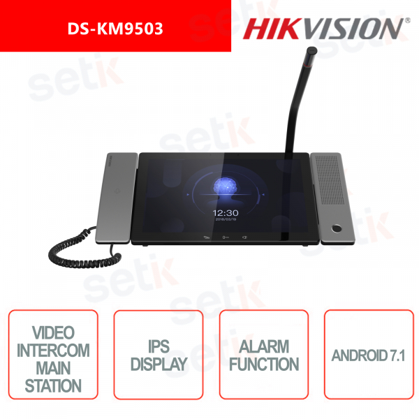 Hikvision - Video Intercom Android 7.1 Monitor IPS 10.1 pollici SIP PoE