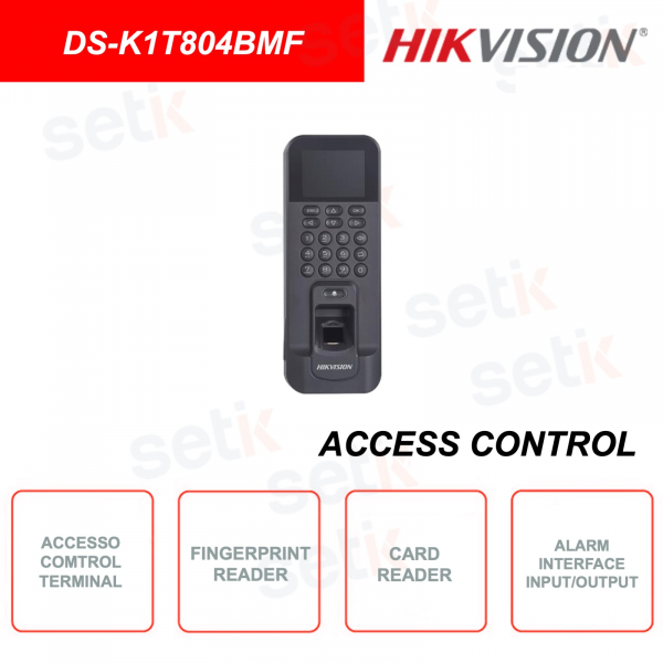 Access control terminal - Fingerprint reader and Mifare1 cards - Display and keypad
