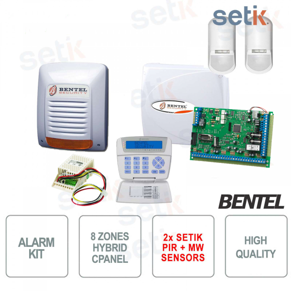 Bentel KYO Home Burglar Alarm KIT + Setik Sensors