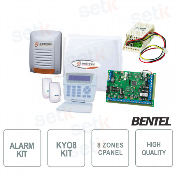 Kit Kyo 8 Bentel Wired Alarm 8 Zones Anti-theft KYO8