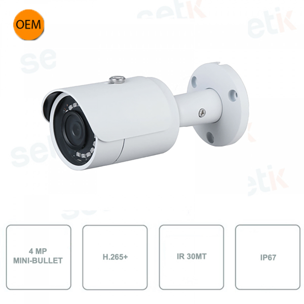 Caméra réseau Mini-Bullet IR DAHUA IPC-B4F 4MP série OEM