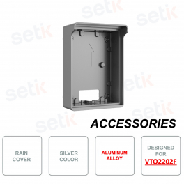 Housse de pluie, alliage d'aluminium, à utiliser avec VTO2202F, argent