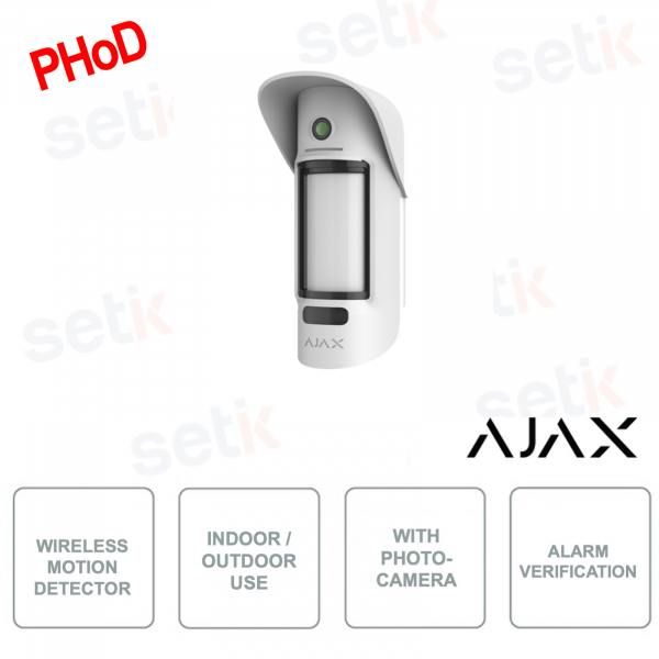AJ-MOTIONCAMOUTDOOR-PHOD-W - AJAX - Detector de movimiento inalámbrico para exteriores - PHoD