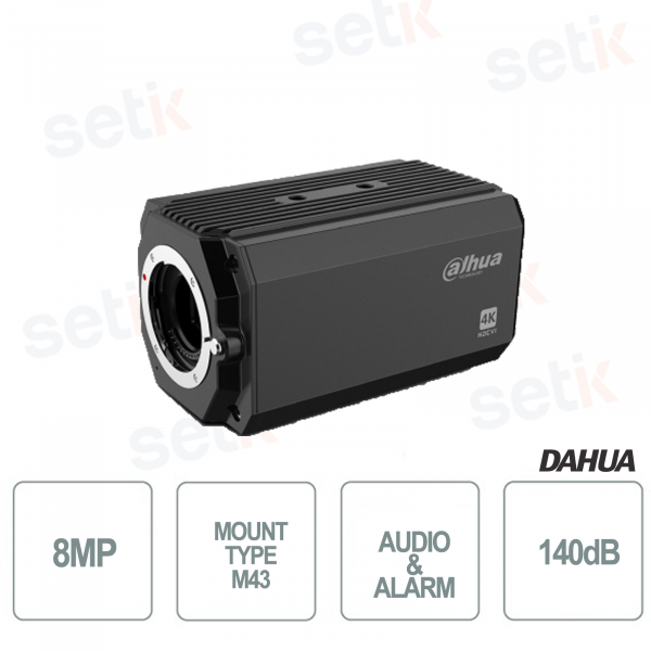 Cámara en caja con audio y alarma HDCVI 8MP 4K WDR - Dahua